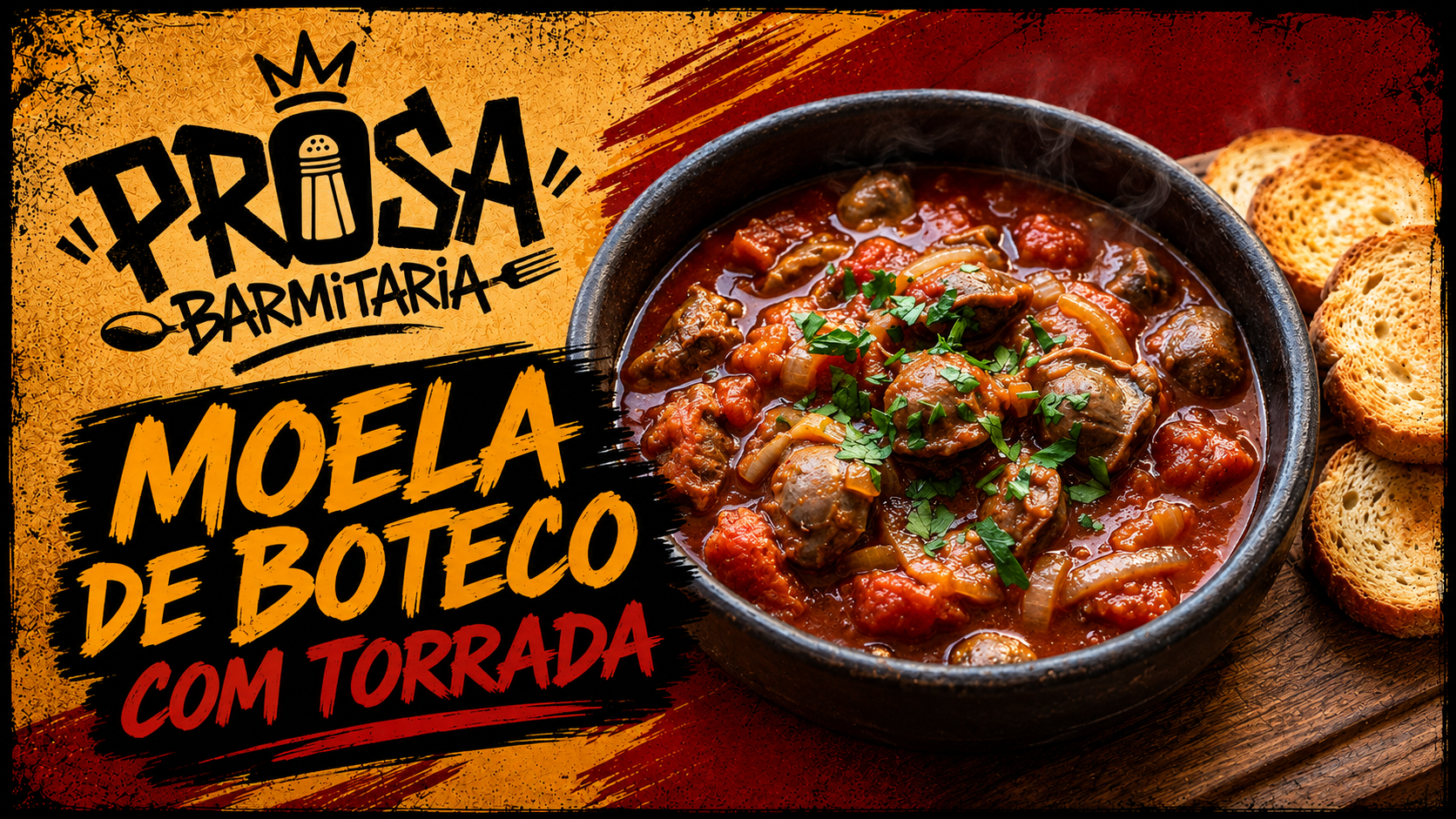 Moela de Boteco com Torrada