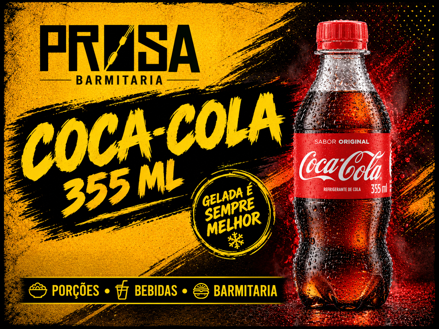 Coca cola 355ml(garrafinha)